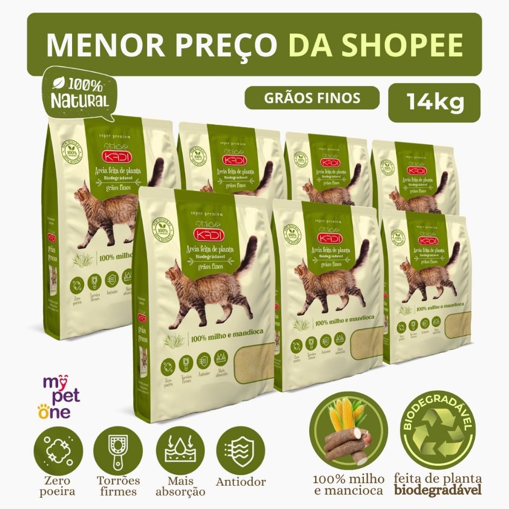 Kit 7 Areia Biodegradável 2 Kg Grãos Mistos – Kadi Kit 7 Areia Biodegradável 2 Kg Grãos Mistos – Kadi