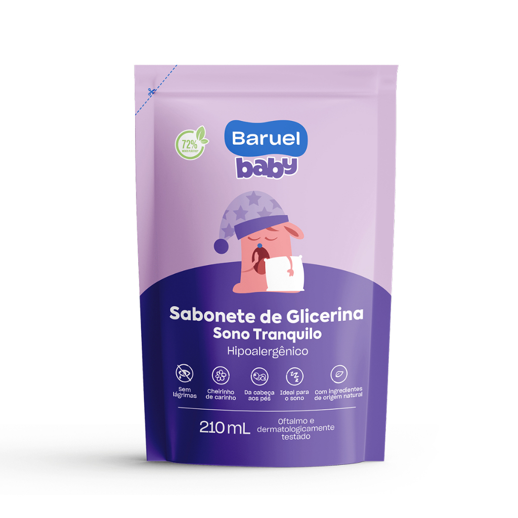 Sabonete Líquido Infantil Baruel Baby Sono Tranquilo Refil 210ml Sabonete Líquido Infantil Baruel Baby Sono Tranquilo Refil 210ml
