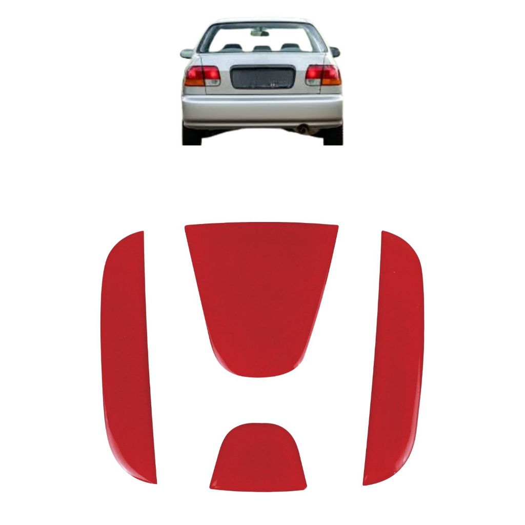 Aplique Porta Mala Pequeno Civic 1997 a 2003 Logo Honda Vermelho Aplique Porta Mala Pequeno Civic 1997 a 2003 Logo Honda Vermelho
