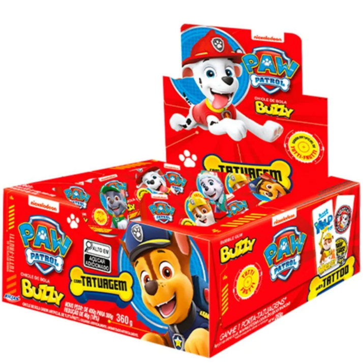 Chiclete Patrulha Canina Tutti Frutti C/90 Unidades Buzzy Chiclete Patrulha Canina Tutti Frutti C/90 Unidades Buzzy