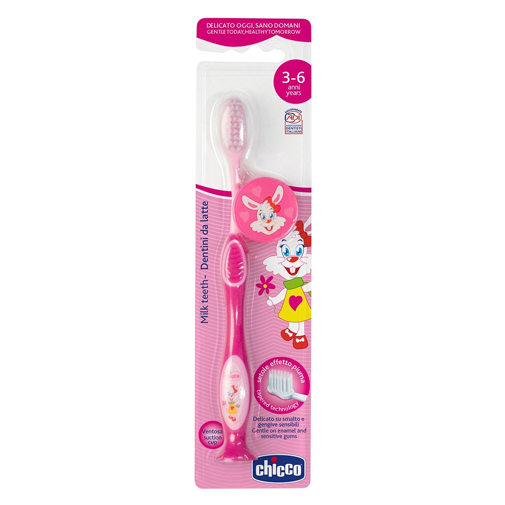 Kit 3 Escovas de Dentes Rosas 3-6 Anos – Chicco Kit 3 Escovas de Dentes Rosas 3-6 Anos – Chicco