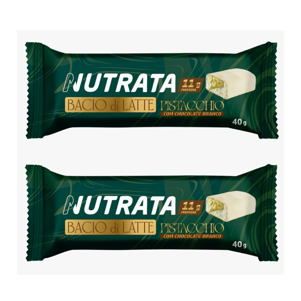 Kit 2 Barrinhas De Proteína Pistache Bacio Di Latte 40g – Nutrata Kit 2 Barrinhas De Proteína Pistache Bacio Di Latte 40g – Nutrata
