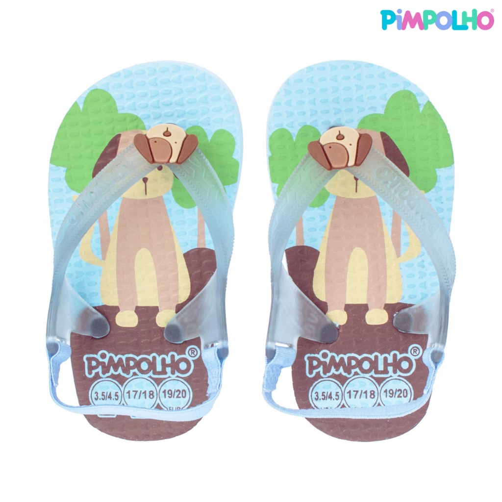 Sandália Praiana Baby Azul Cachorro Masculina Pimpolho Sandália Praiana Baby Azul Cachorro Masculina Pimpolho