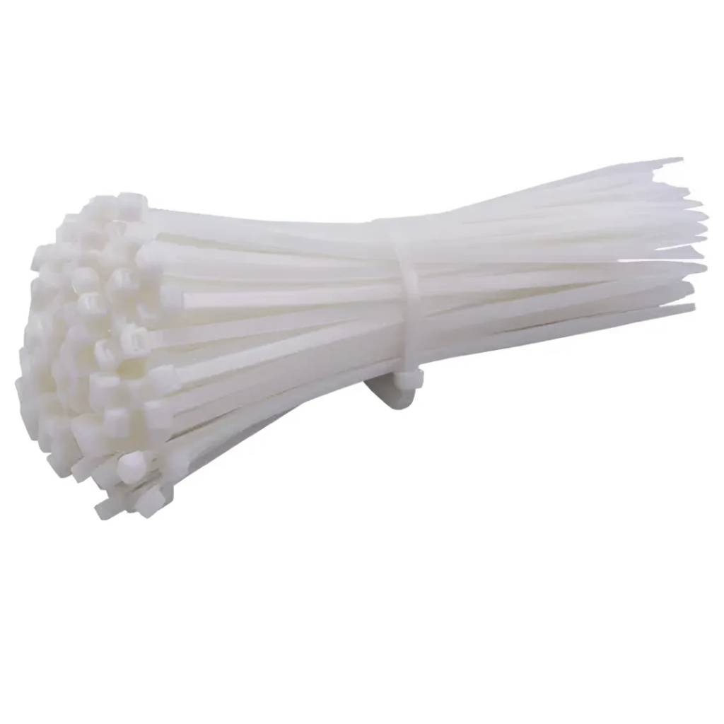 Abraçadeiras Em Nylon 150 X 2,5mm 500 Unidades Cor Branco Abraçadeiras Em Nylon 150 X 2,5mm 500 Unidades Cor Branco