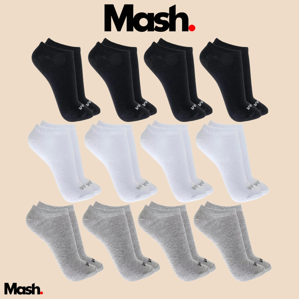 Kit Com 12 Pares de Meias Sport Mash Cano Curto em Algodao Unissex Para Corrida Caminhada Kit Com 12 Pares de Meias Sport Mash Cano Curto em Algodao Unissex Para Corrida Caminhada