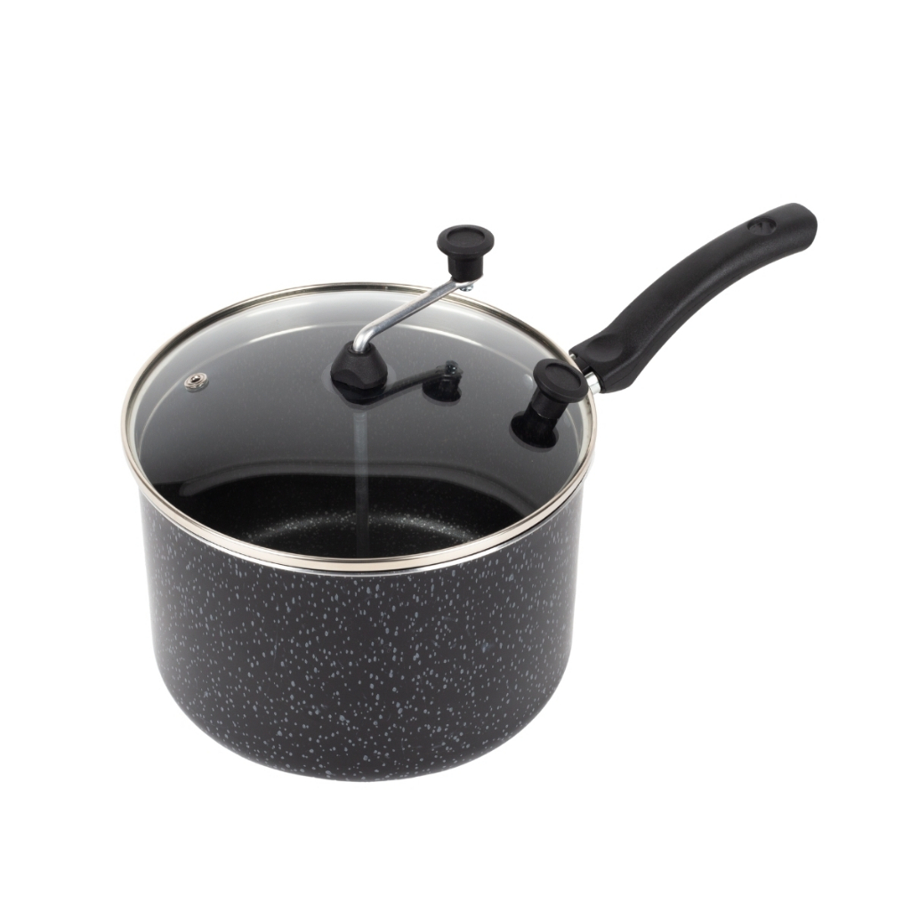 Pipoqueira Antiaderente Tampa Vidro 20Cm 4L Preto Nacional Pipoqueira Antiaderente Tampa Vidro 20Cm 4L Preto Nacional