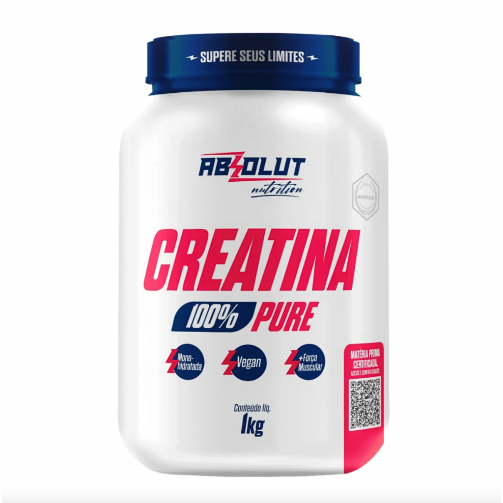 Creatina 100% Pura 1kg Pote Sem Sabor – Absolut Nutrition Creatina 100% Pura 1kg Pote Sem Sabor – Absolut Nutrition