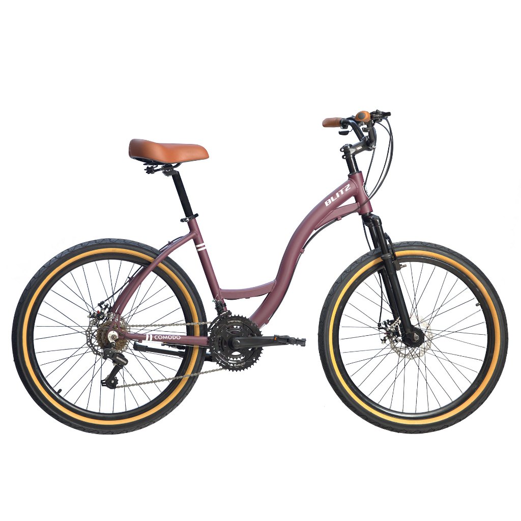 Bicicleta Aro 26 Comodo Shimano Alumínio Freios À Disco 21v Bicicleta Aro 26 Comodo Shimano Alumínio Freios À Disco 21v