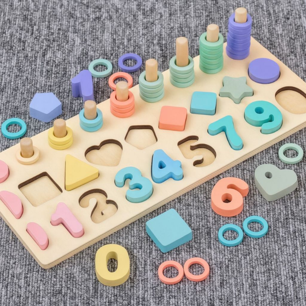 Ábaco Brinquedo Educativo Montessori Infantil Plástico Tabuleiro Cubo Didático Interativo Ábaco Brinquedo Educativo Montessori Infantil Plástico Tabuleiro Cubo Didático Interativo