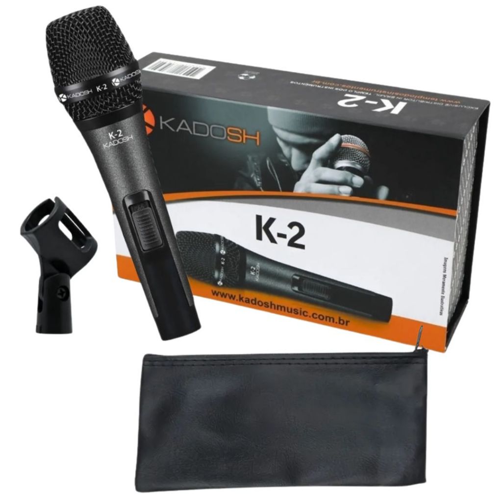 Microfone Kadosh K2 Dinâmico Cardioide Profissional Original Microfone Kadosh K2 Dinâmico Cardioide Profissional Original