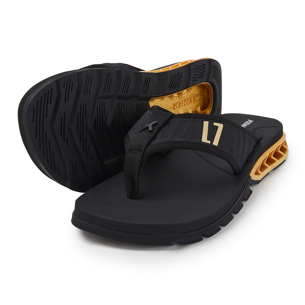 Sandalia Chinelo Kenner Masculino Feminino Alta Frequência L7 Elite Original Preto Dourado Sandalia Chinelo Kenner Masculino Feminino Alta Frequência L7 Elite Original Preto Dourado