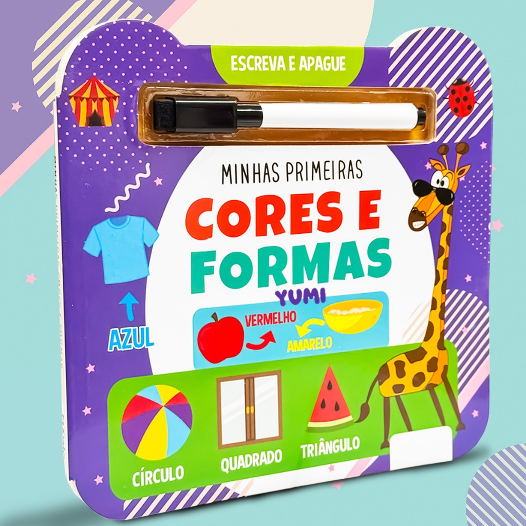 Livro Infantil Minhas Primeiras Cores e Formas – Caligrafia Infantil Caneta Magica Apagável | Livro Educativo Livro Infantil Minhas Primeiras Cores e Formas – Caligrafia Infantil Caneta Magica Apagável | Livro Educativo
