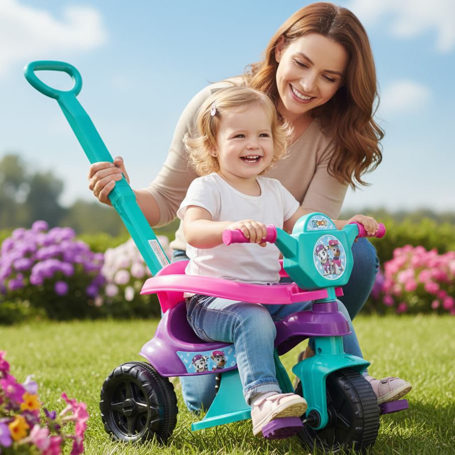 Motoca + Game Aplicativo 3D ♂️ Triciclo Infantil Princesinha Tiffany/Rosa – Pedal, Protetor e Empurrador Motoca + Game Aplicativo 3D ♂️ Triciclo Infantil Princesinha Tiffany/Rosa – Pedal, Protetor e Empurrador