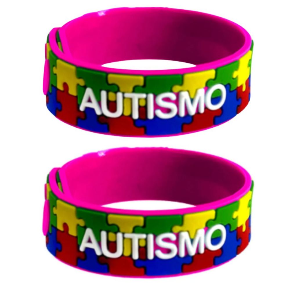 2 Pulseiras Ajustáveis Autismo Infantil – Quebra Cabeça 2 Pulseiras Ajustáveis Autismo Infantil – Quebra Cabeça