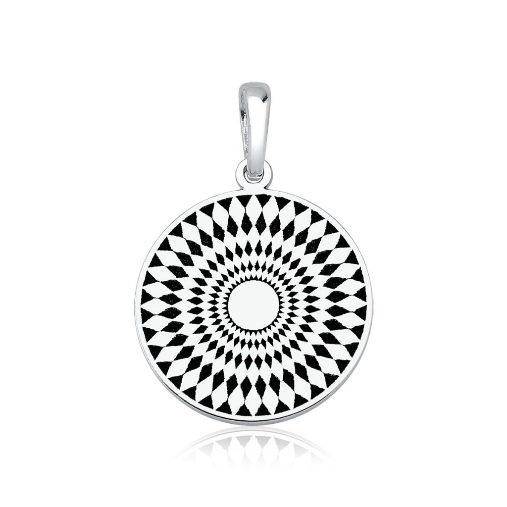 Pingente de Prata 925 Mandala Resinado Pingente de Prata 925 Mandala Resinado