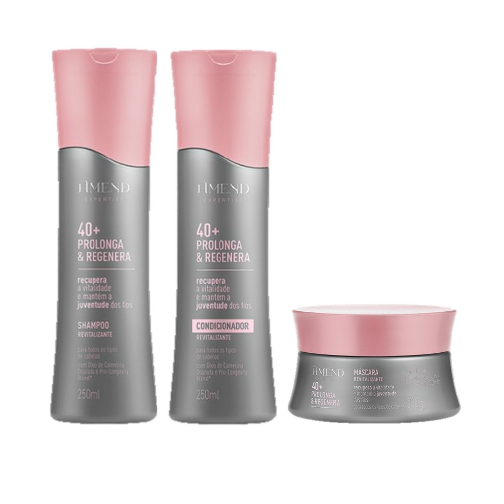 Amend Kit Expertise 40+ Prolonga e Regenera Shampoo e Condicionador 250ml + Máscara 300g Amend Kit Expertise 40+ Prolonga e Regenera Shampoo e Condicionador 250ml + Máscara 300g