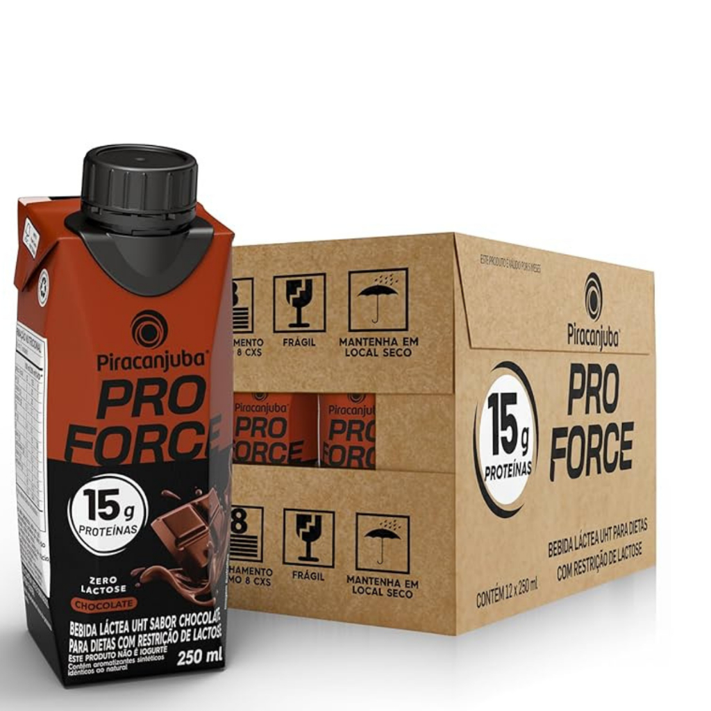 Kit 12 Bebida Lactea Pro Force 15g Proteina Piracanjuba Chocolate 250ml Kit 12 Bebida Lactea Pro Force 15g Proteina Piracanjuba Chocolate 250ml