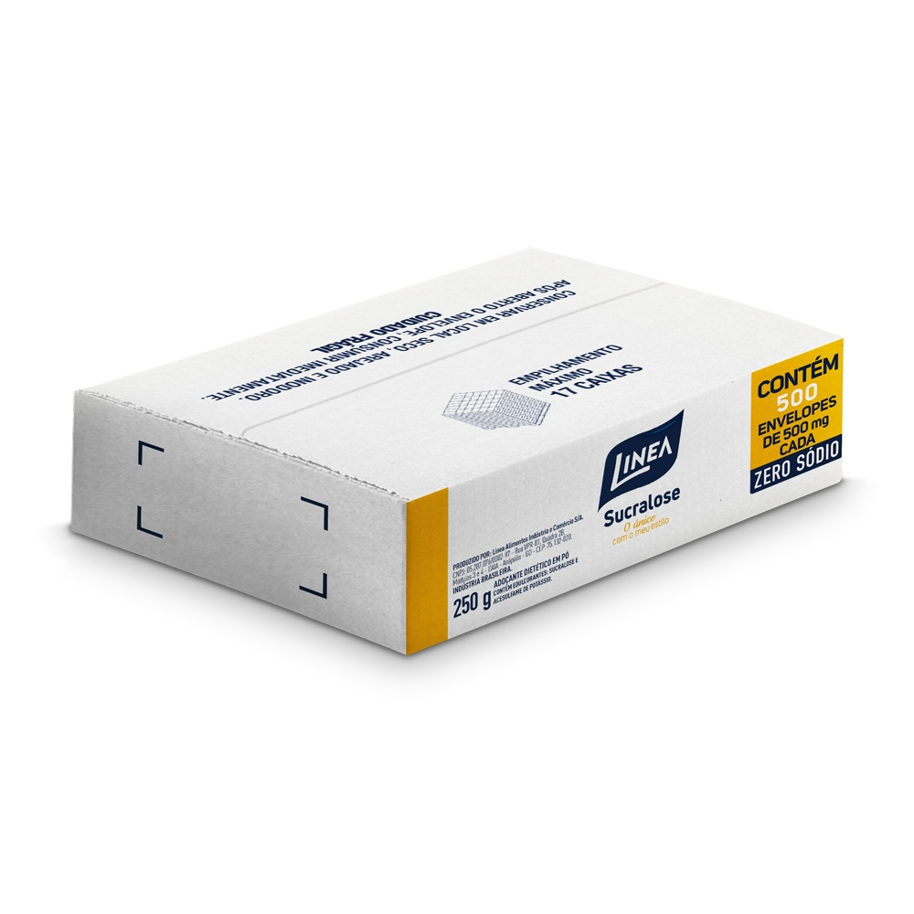 Adoçante Sucralose Institucional Em Pó Linea 500 Sachês de 500mg Adoçante Sucralose Institucional Em Pó Linea 500 Sachês de 500mg