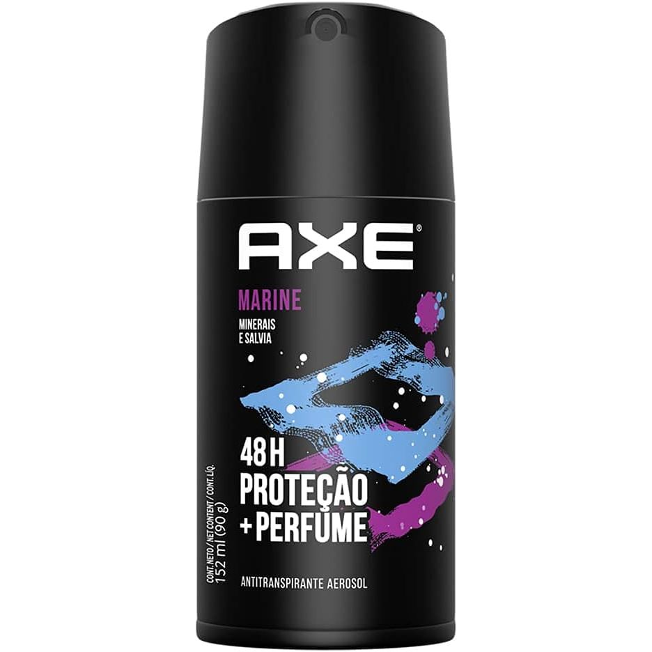 Desodorante Antitranspirante Axe Aerossol Marine 48h Com 152ml Desodorante Antitranspirante Axe Aerossol Marine 48h Com 152ml