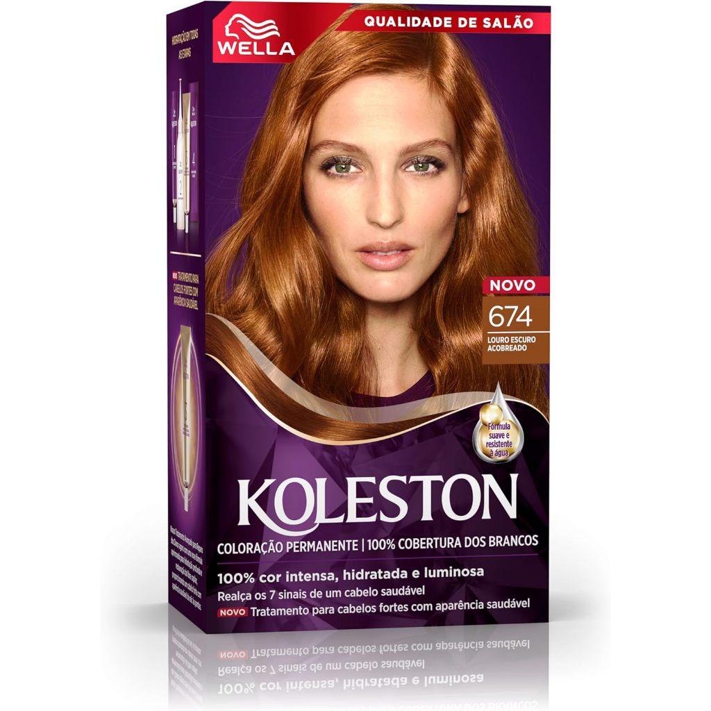 Tinta De Cabelo Koleston Cor 674 Louro Escuro Acobreado Tinta De Cabelo Koleston Cor 674 Louro Escuro Acobreado