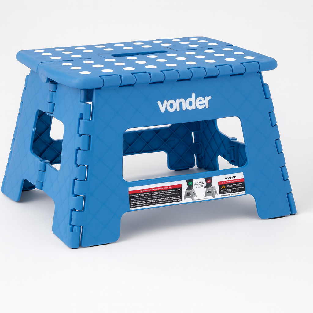 Banquinho Banqueta 22cm Dobrável Plástico Multiuso Camping Pesca Portatil Retratil Azul – Vonder Banquinho Banqueta 22cm Dobrável Plástico Multiuso Camping Pesca Portatil Retratil Azul – Vonder