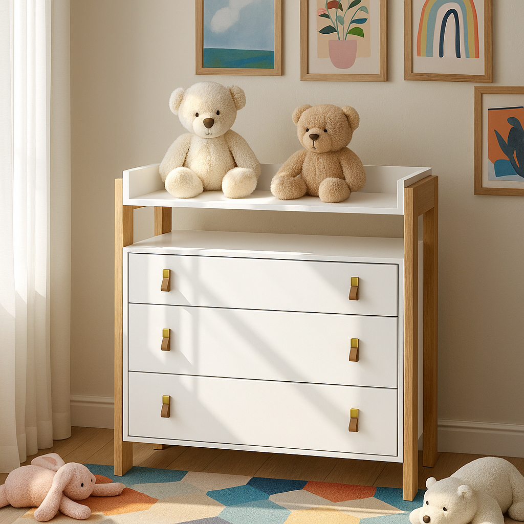 Cômoda Infantil Fantasia Com 3 Gavetas Espaço Para Trocador Cômoda Infantil Fantasia Com 3 Gavetas Espaço Para Trocador