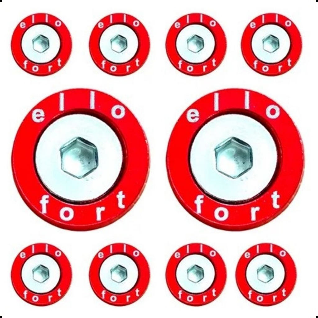 KIT Parafuso Arruela Anodizadas 10 Unidade M6 Tuning Carro Motos KIT Parafuso Arruela Anodizadas 10 Unidade M6 Tuning Carro Motos