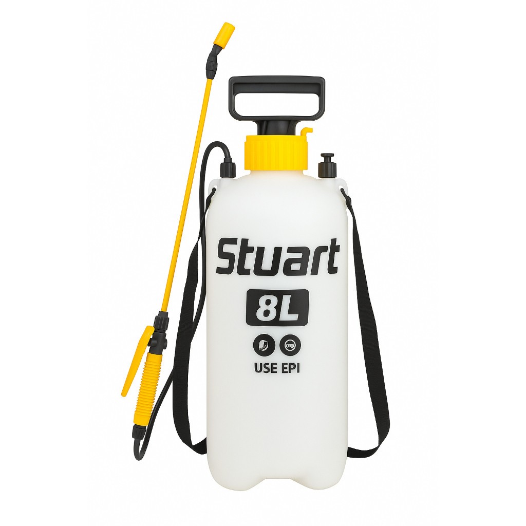 Pulverizador Agrícola Lateral Manual 8 Litros Borrifador Compressão Prévia Profissional Branco Pulverizador Agrícola Lateral Manual 8 Litros Borrifador Compressão Prévia Profissional Branco