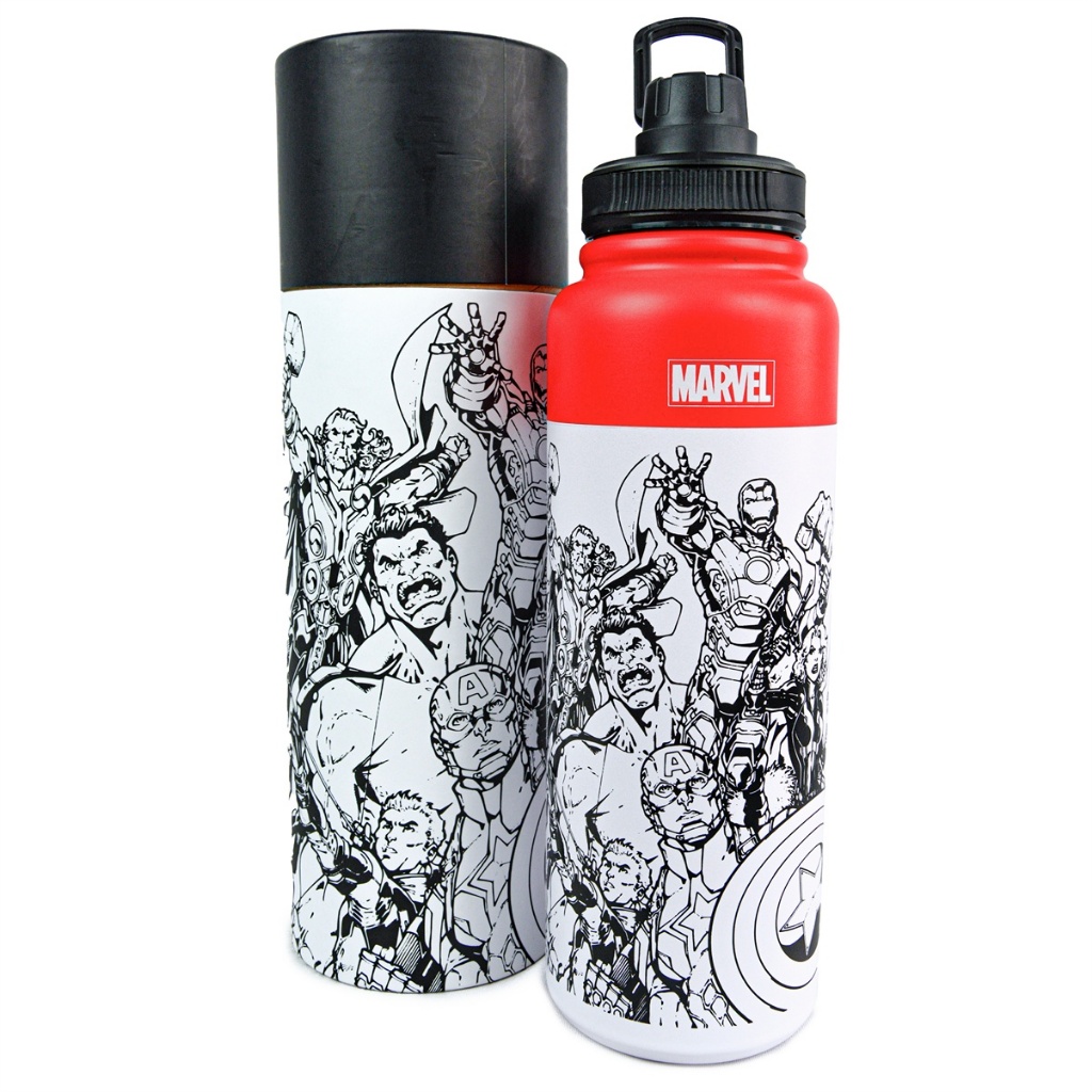 Garrafa Térmica Inox 1 Litro Marvel Vingadores Resistente Garrafa Térmica Inox 1 Litro Marvel Vingadores Resistente
