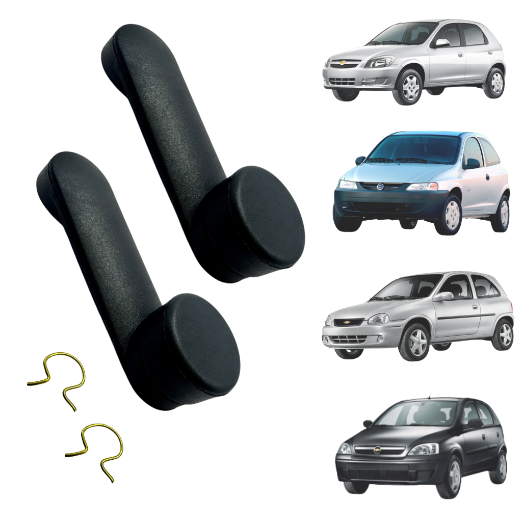 Manivela Do Vidro Porta Corsa ou Celta 1994 a 2016 cor Preta + Trava Manivela Do Vidro Porta Corsa ou Celta 1994 a 2016 cor Preta + Trava