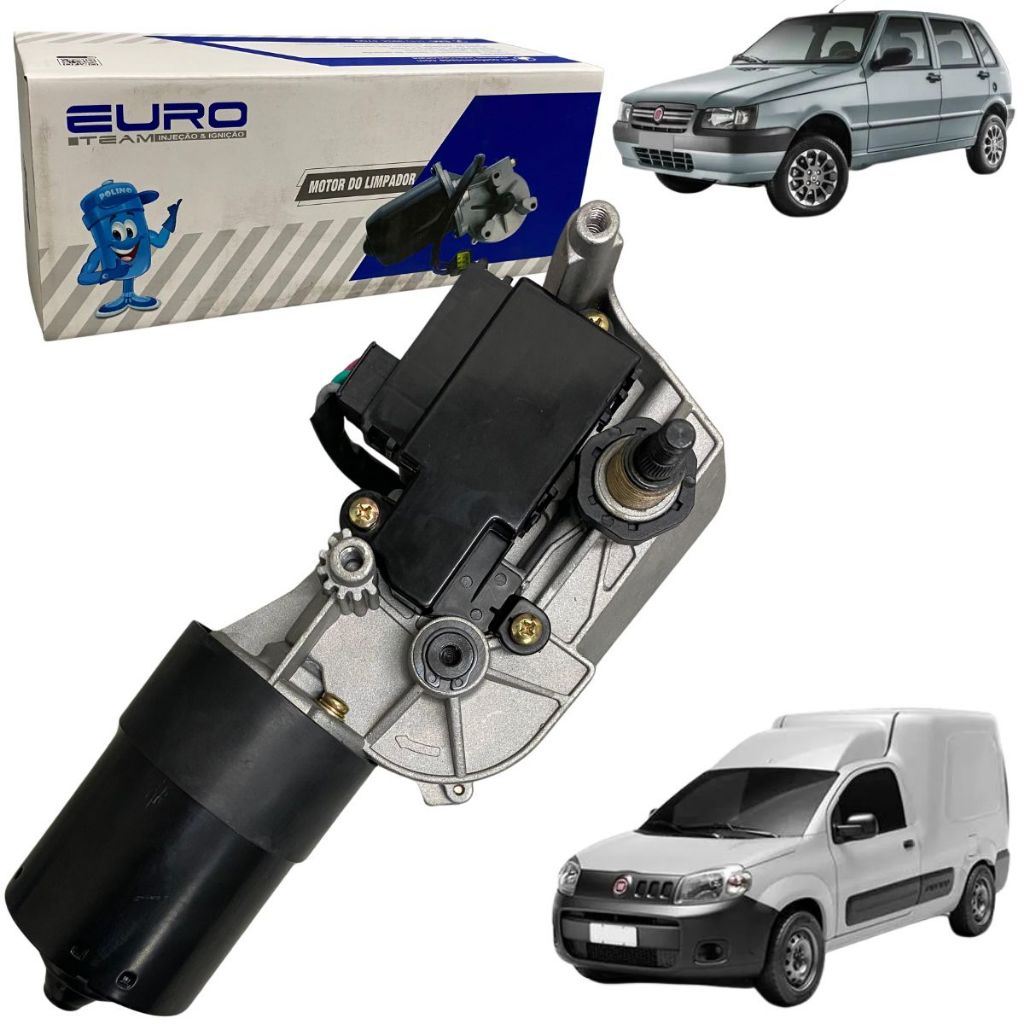 Motor Limpador Parabrisa Dianteiro Original Euro Para Fiat Uno Fiorino 1990 A 2010 Com Temporizador Motor Limpador Parabrisa Dianteiro Original Euro Para Fiat Uno Fiorino 1990 A 2010 Com Temporizador