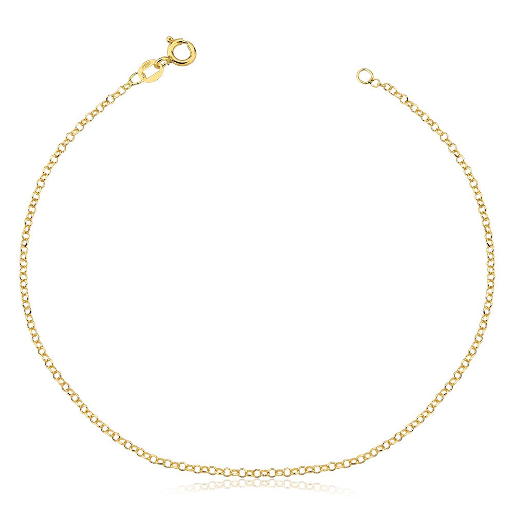 Pulseira feminina elo Português delicada em Ouro 18k Pulseira feminina elo Português delicada em Ouro 18k
