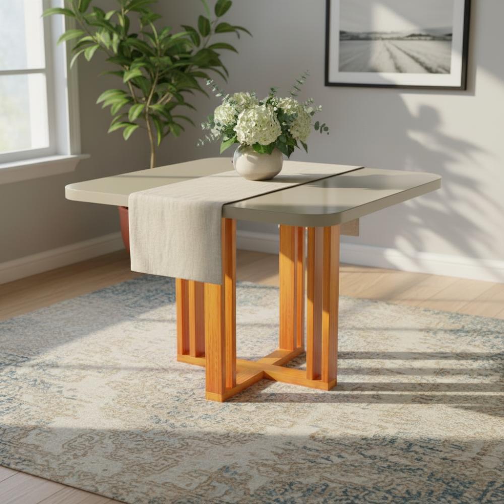 Mesa Paola 90×90 MDF/Vidro Bom Pastor Mesa Paola 90×90 MDF/Vidro Bom Pastor