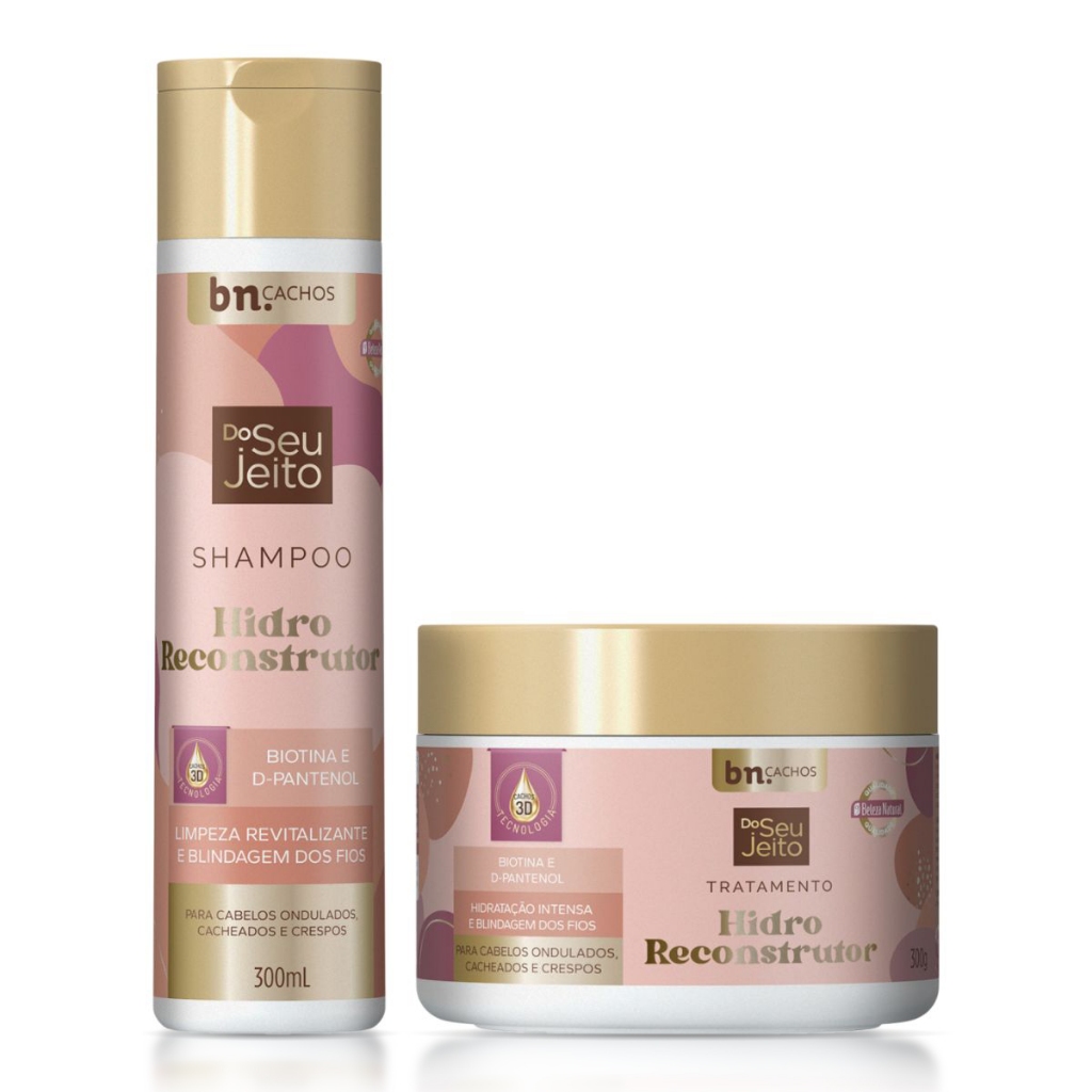 Kit Shampoo + Máscara de Tratamento Do Seu Jeito | bn.Cachos Kit Shampoo + Máscara de Tratamento Do Seu Jeito | bn.Cachos