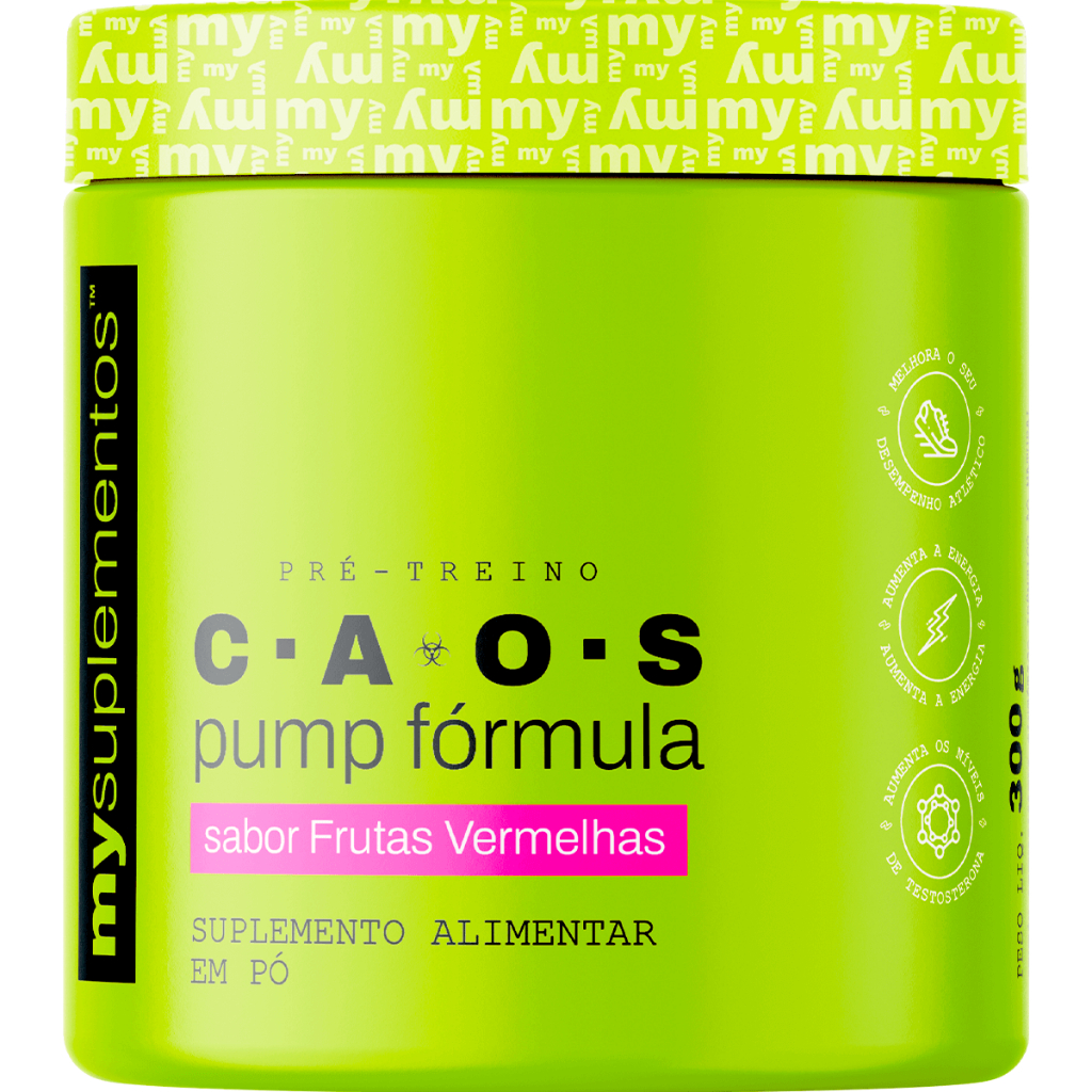 Pré-Treino C.A.O.S 300g | Pump Fórmula | 400mg de Cafeína – My Suplementos Pré-Treino C.A.O.S 300g | Pump Fórmula | 400mg de Cafeína – My Suplementos