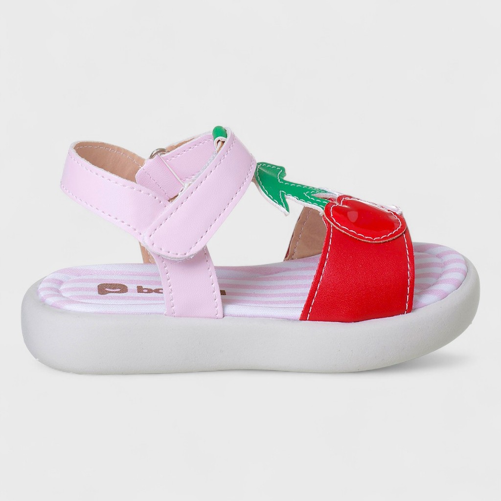 Sandália Infantil Feminina Lançamento Confortável Meninas Delicada Cereja Rosa Sandália Infantil Feminina Lançamento Confortável Meninas Delicada Cereja Rosa