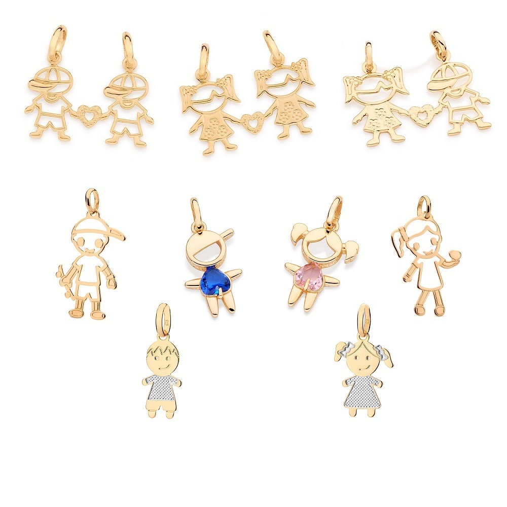 Pingente Rommanel Filhos / Dois Meninos, Duas Meninas / Um Menino e Uma Menina Pingente Rommanel Filhos / Dois Meninos, Duas Meninas / Um Menino e Uma Menina