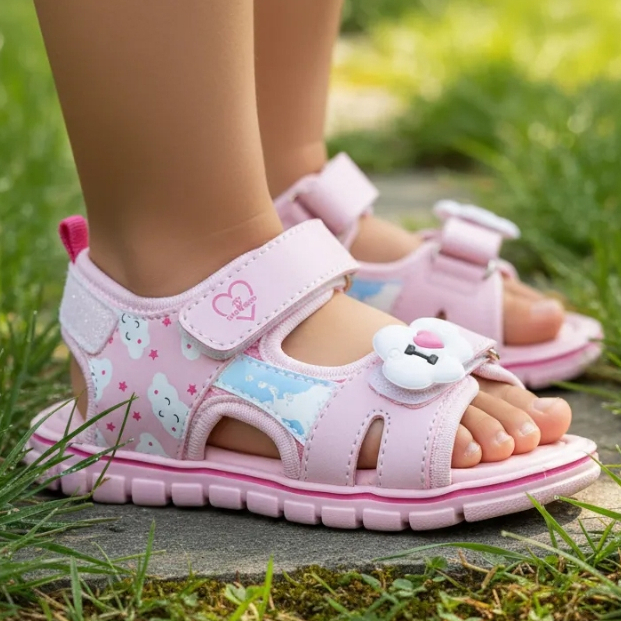 Sandália Infantil Ortopasso Anatômica Menina Rosa Nuvenzinha Sandália Infantil Ortopasso Anatômica Menina Rosa Nuvenzinha