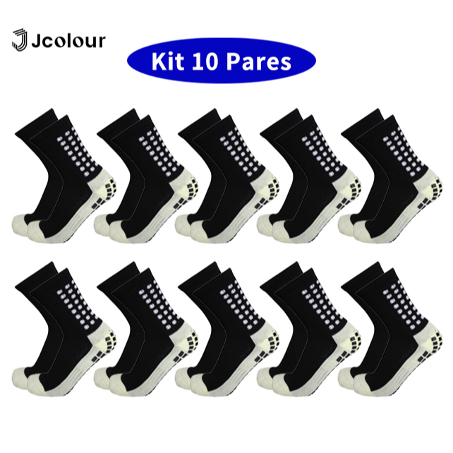Jcolour Kit 10 Meias Esportivas Futebol Antiderrapantes De Alta Qualidade A PRONTA ENTREGA Jcolour Kit 10 Meias Esportivas Futebol Antiderrapantes De Alta Qualidade A PRONTA ENTREGA