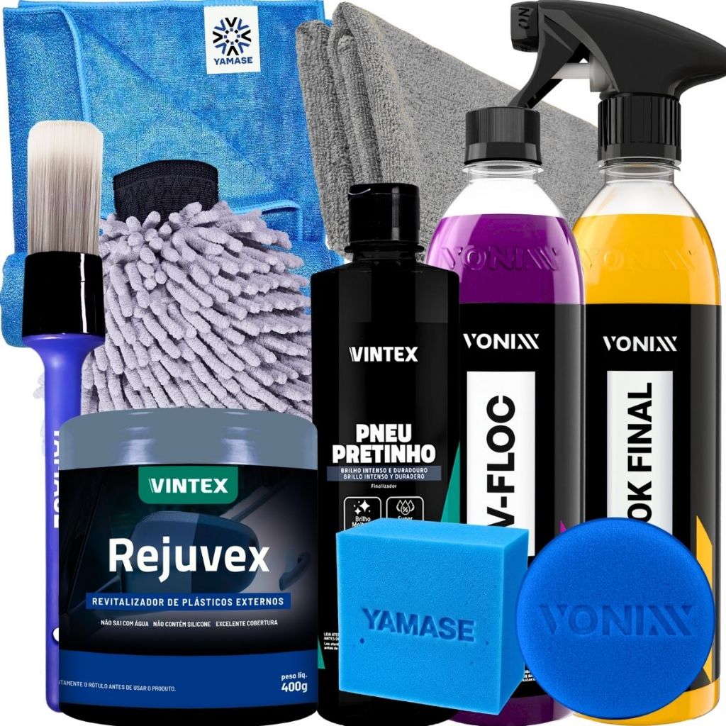 Kit Para Lavar Moto Shampoo V-Floc Cera Tok Final Vonixx Aplicador Vonixx Luva Microfibra Pano Pincel Kit Para Lavar Moto Shampoo V-Floc Cera Tok Final Vonixx Aplicador Vonixx Luva Microfibra Pano Pincel