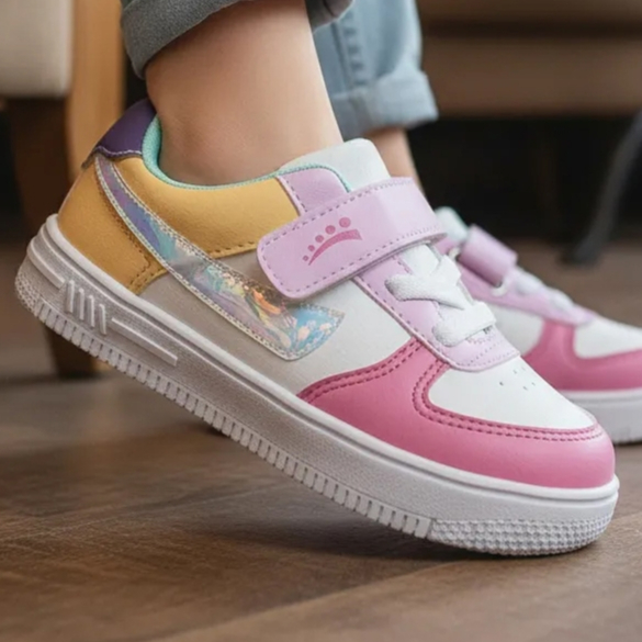 Tênis Infantil Ortopasso Force One Menina Feminino Sola Reta Fashion Macio Confortável Conforto Tênis Infantil Ortopasso Force One Menina Feminino Sola Reta Fashion Macio Confortável Conforto