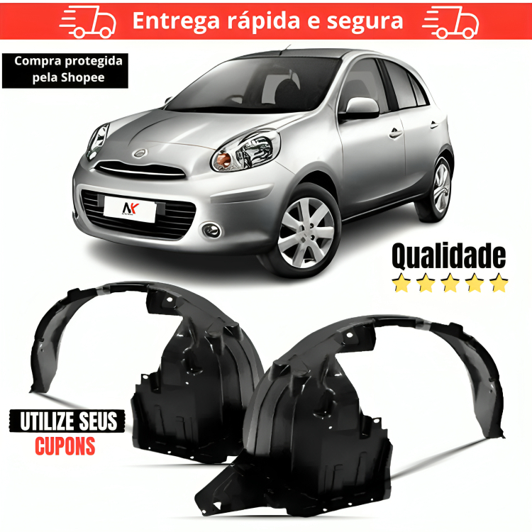 Par/Un Parabarro Dianteiro Nissan March 2011 2012 2013 2014 1° Linha Asa Urubu Casca Ovo Novo Par/Un Parabarro Dianteiro Nissan March 2011 2012 2013 2014 1° Linha Asa Urubu Casca Ovo Novo