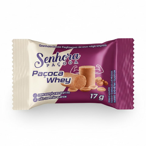 Paçoca Com Whey Protein Zero Açúcar Unidade Paçoca Com Whey Protein Zero Açúcar Unidade