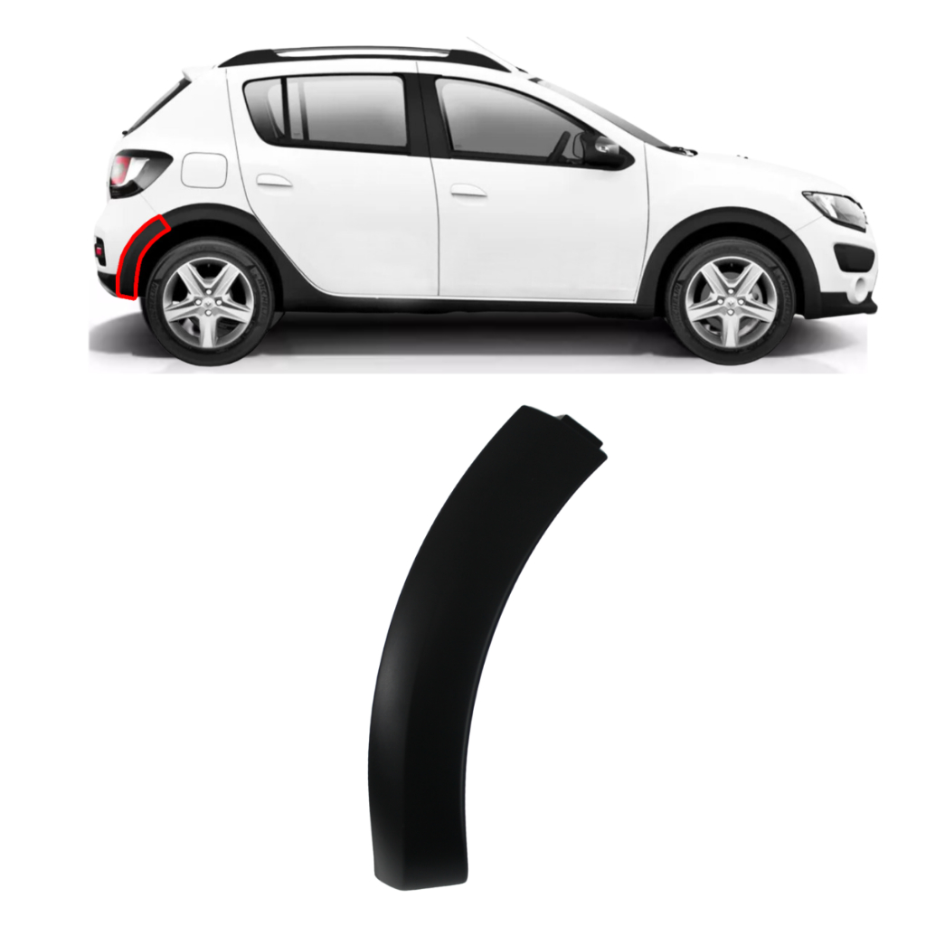 Moldura parachoque traseiro direito Renault Sandero Stepway Moldura parachoque traseiro direito Renault Sandero Stepway