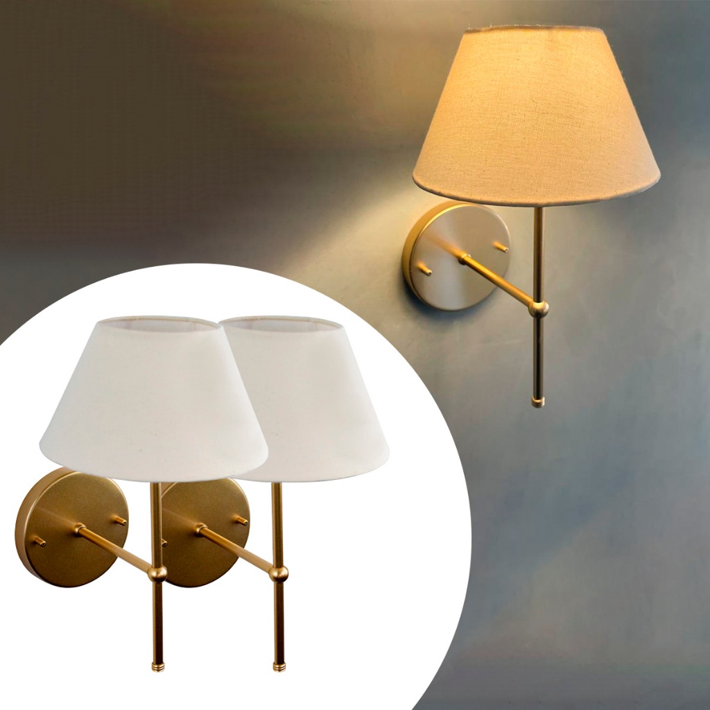 Kit 2 Arandelas luminária de Parede Clássica Interna bivolt Com Cúpula Ref 16 Decoração Iluminação Kit 2 Arandelas luminária de Parede Clássica Interna bivolt Com Cúpula Ref 16 Decoração Iluminação