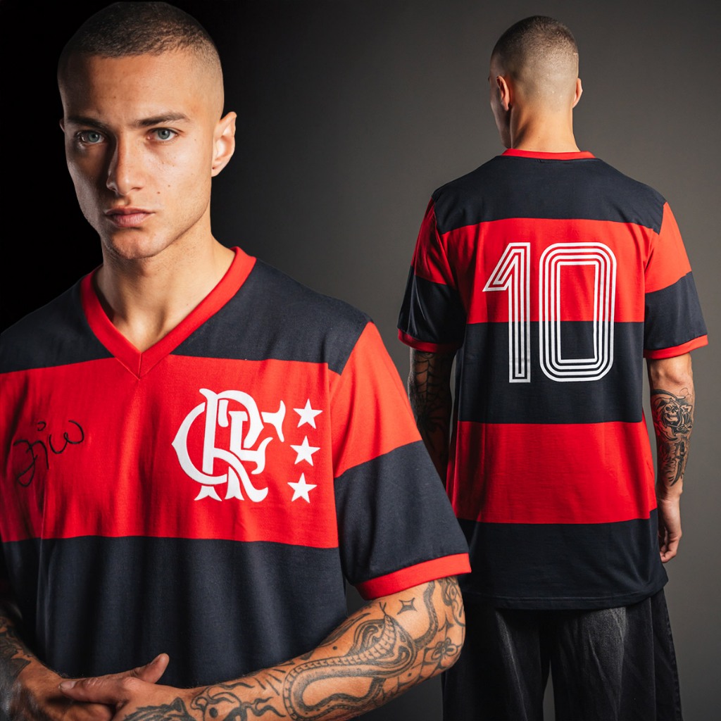Camisa Flamengo Zico Retrô Libertadores Oficial