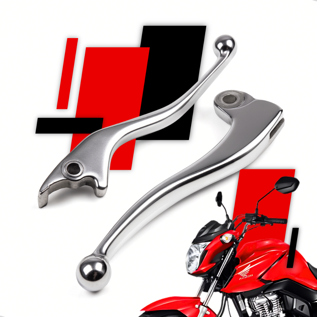 Par Manete Freio Disco + Embreagem Honda Cg Fan Titan 125 150 160 Cromado Preto Par Manete Freio Disco + Embreagem Honda Cg Fan Titan 125 150 160 Cromado Preto