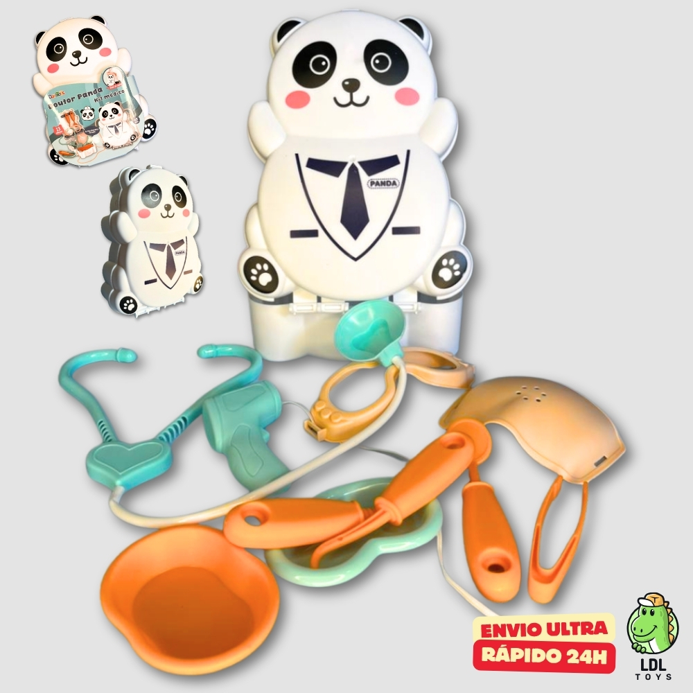 Kit Maleta de Médico Panda Doutor 13 Peças Brinquedo Infantil Medica Criança Kit Maleta de Médico Panda Doutor 13 Peças Brinquedo Infantil Medica Criança
