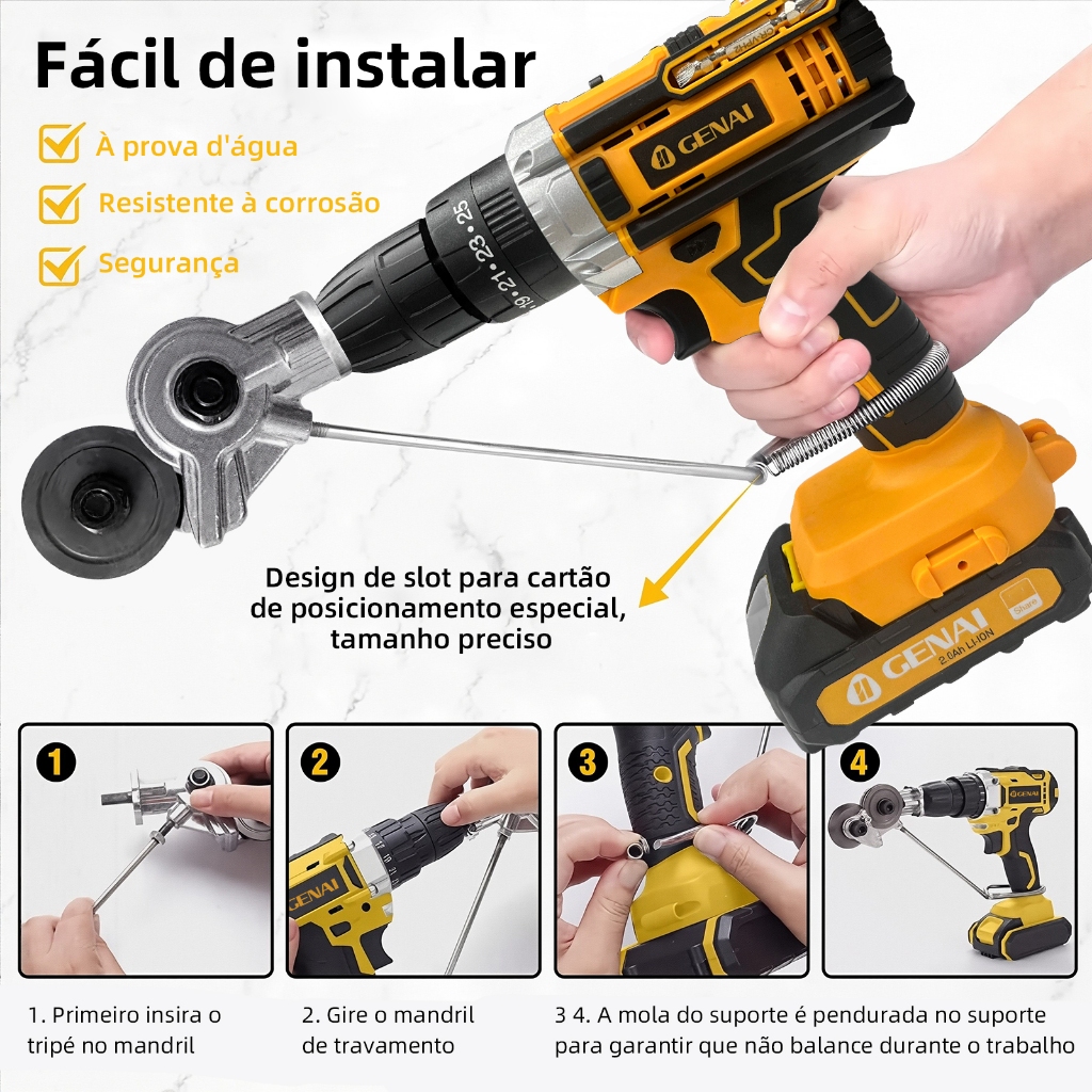 7 em 1 Tesoura de conversão de furadeira elétrica, Adaptador de broca 7 em 1 Tesoura de conversão de furadeira elétrica, Adaptador de broca