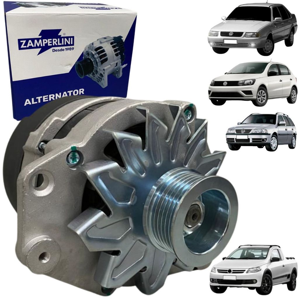 Alternador 90a 12v Volkswagen Saveiro Parati Voyage Gol Passat 1.6 1.8 Motor Ap Com Ar Condionado Alternador 90a 12v Volkswagen Saveiro Parati Voyage Gol Passat 1.6 1.8 Motor Ap Com Ar Condionado